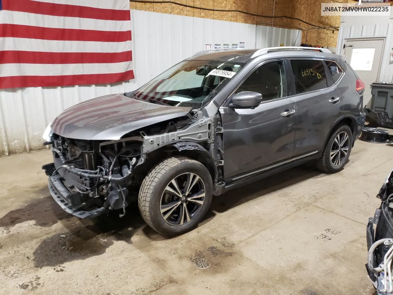 2017 Nissan Rogue S VIN: JN8AT2MV0HW022235 Lot: 69876954