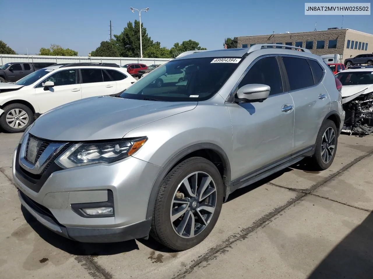 2017 Nissan Rogue S VIN: JN8AT2MV1HW025502 Lot: 69904394