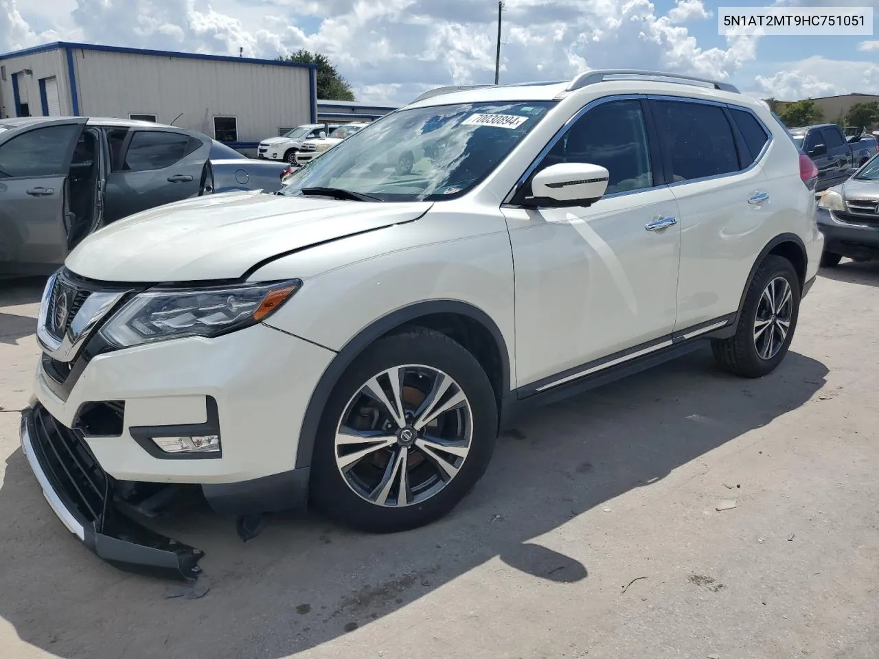 2017 Nissan Rogue S VIN: 5N1AT2MT9HC751051 Lot: 70030894