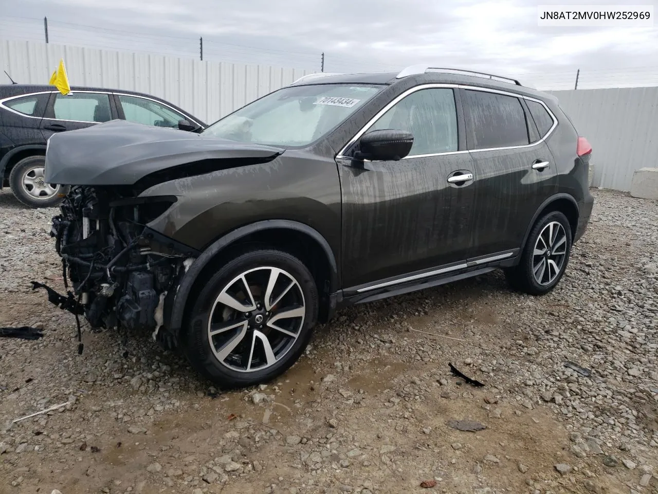 2017 Nissan Rogue S VIN: JN8AT2MV0HW252969 Lot: 70143434