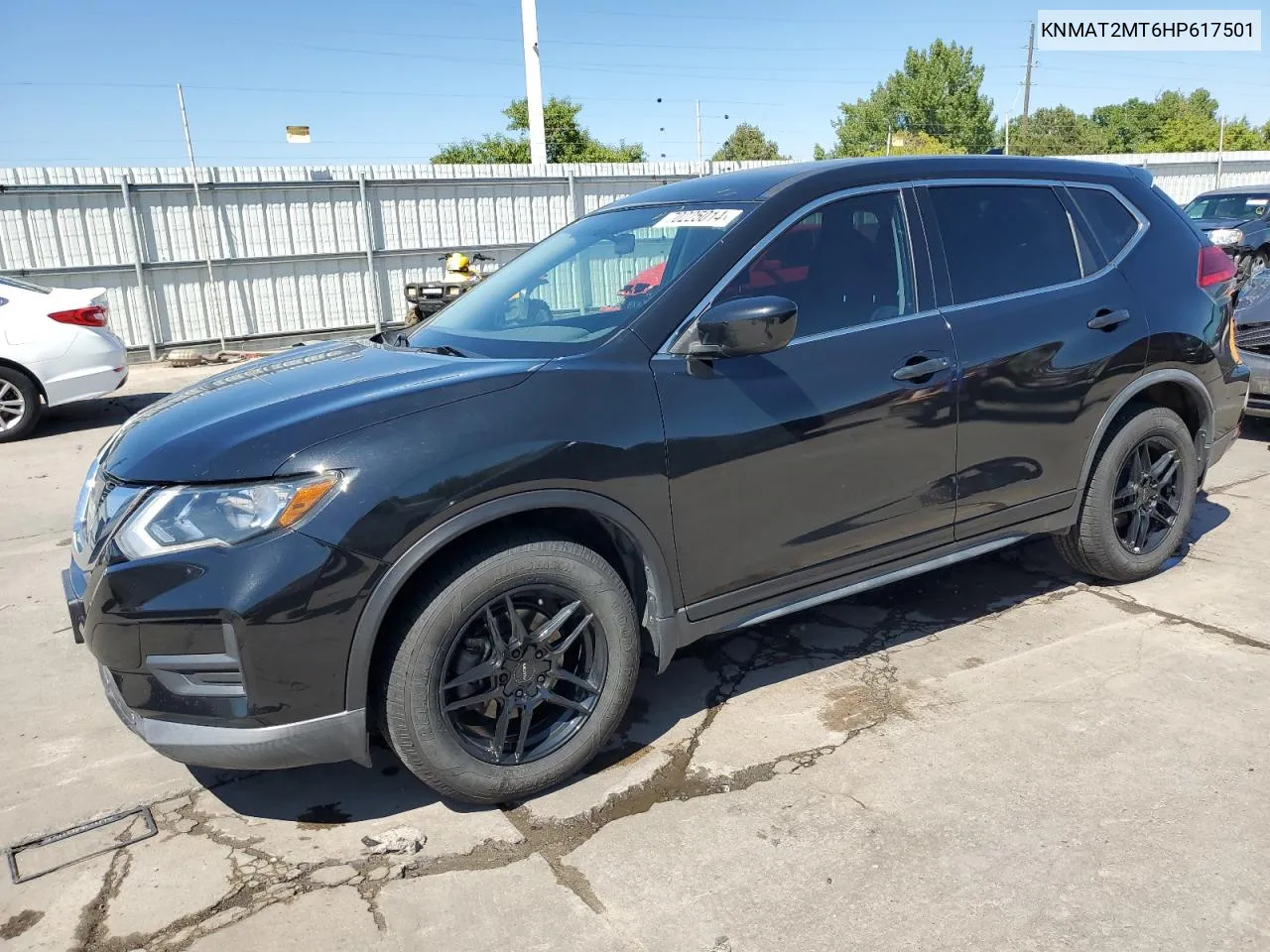 2017 Nissan Rogue S VIN: KNMAT2MT6HP617501 Lot: 70225014