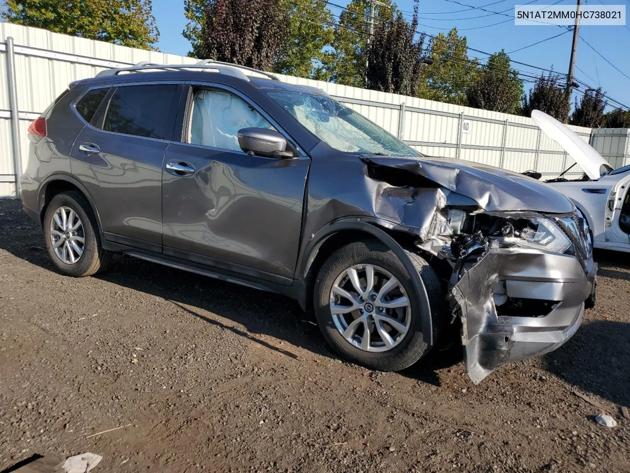 2017 Nissan Rogue S VIN: 5N1AT2MM0HC738021 Lot: 70264534