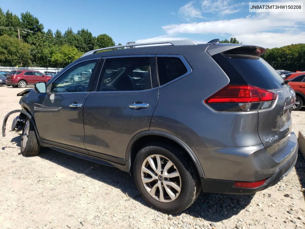 2017 Nissan Rogue S VIN: JN8AT2MT3HW150208 Lot: 70387504