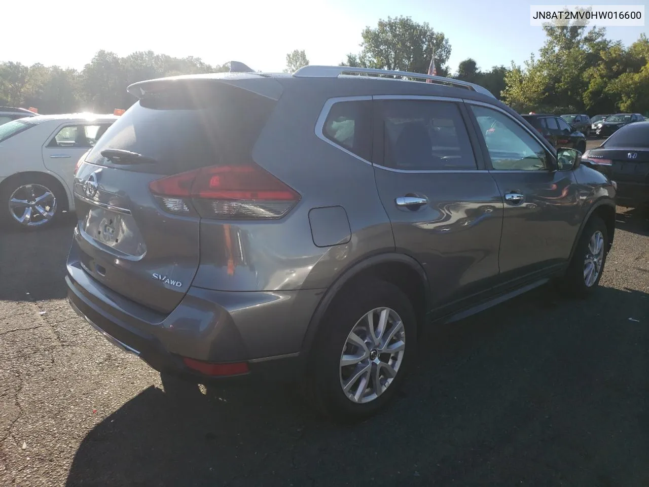 2017 Nissan Rogue S VIN: JN8AT2MV0HW016600 Lot: 70392364