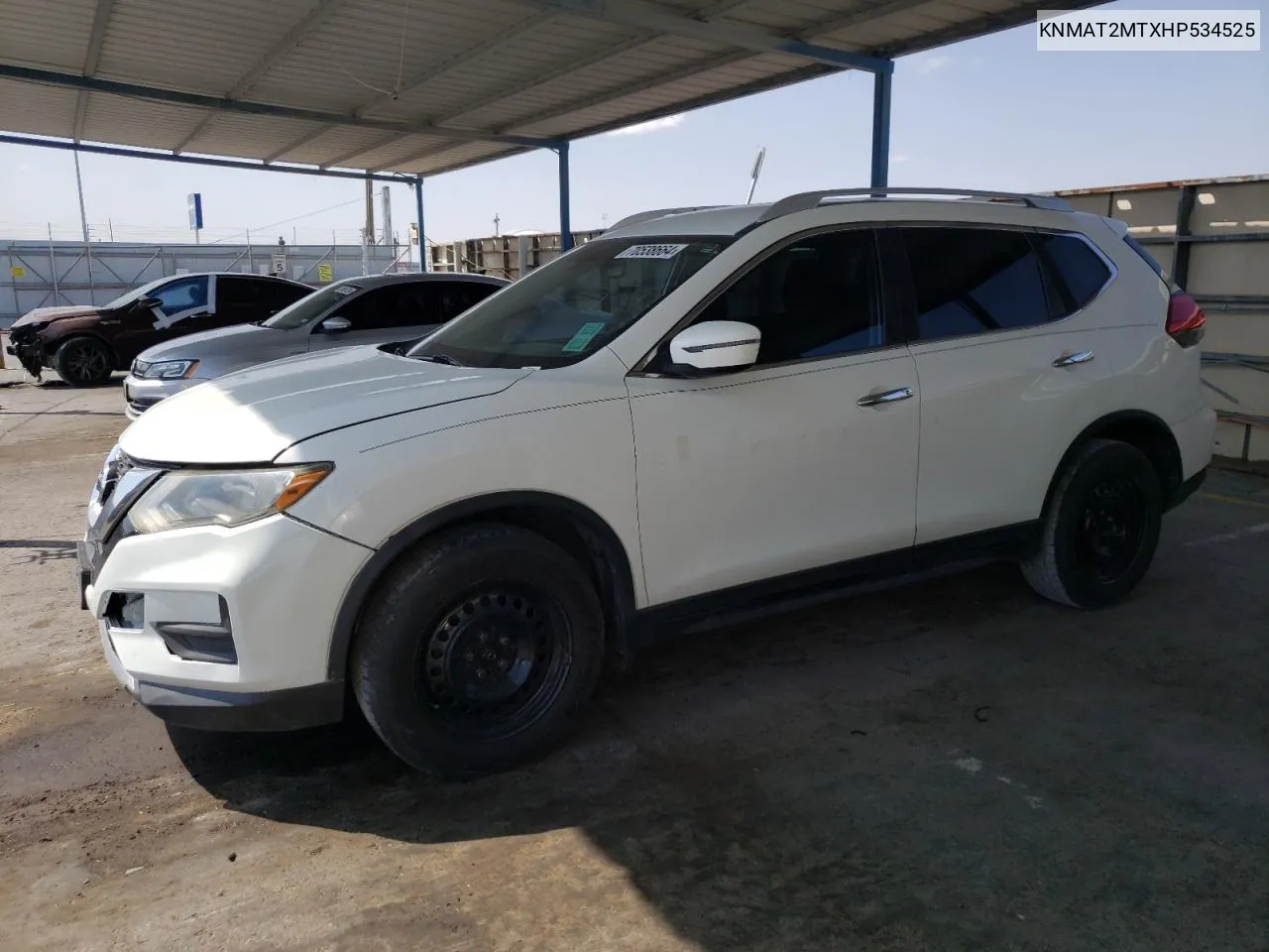 2017 Nissan Rogue S VIN: KNMAT2MTXHP534525 Lot: 70538664