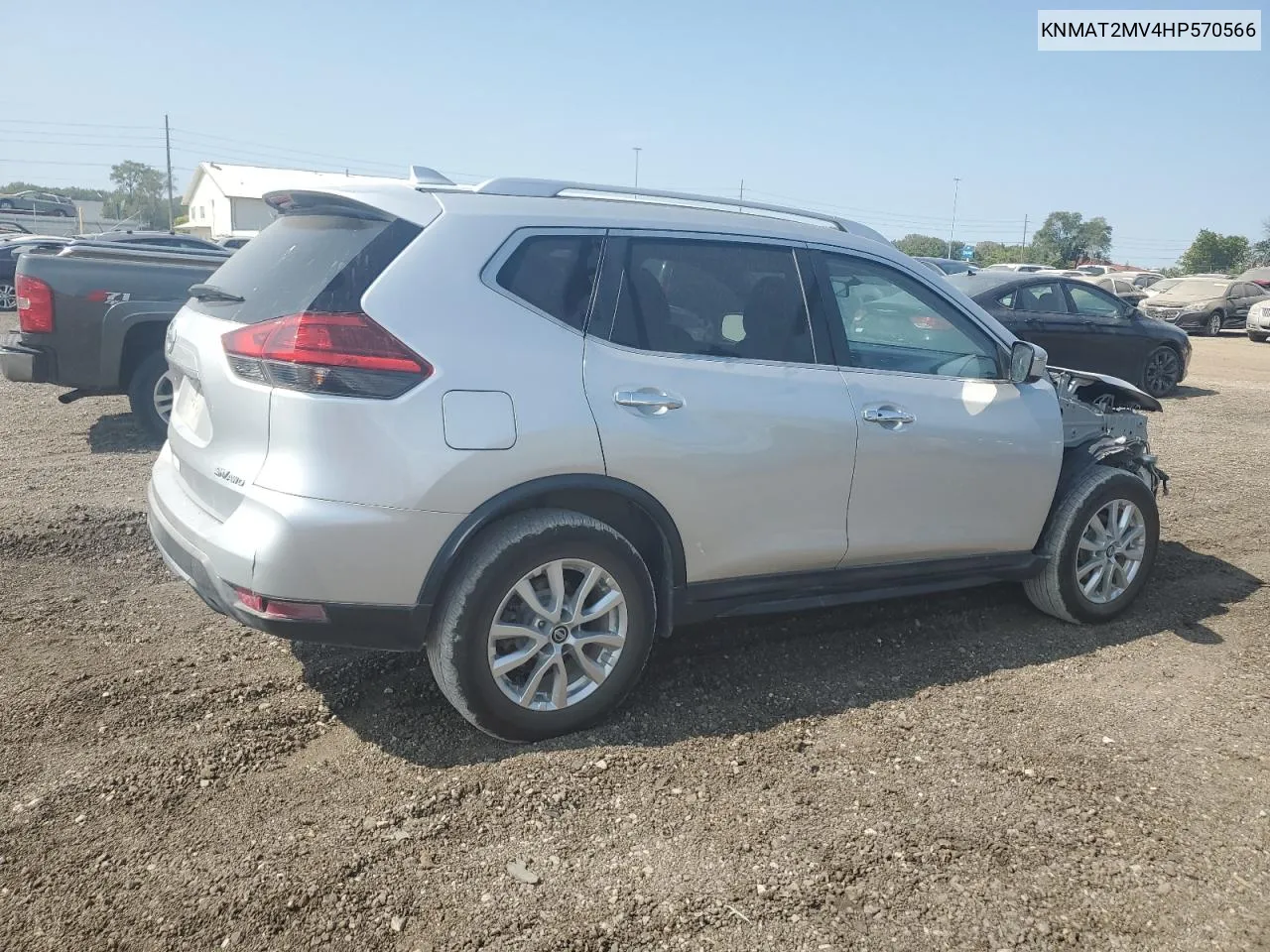 2017 Nissan Rogue S VIN: KNMAT2MV4HP570566 Lot: 70666534