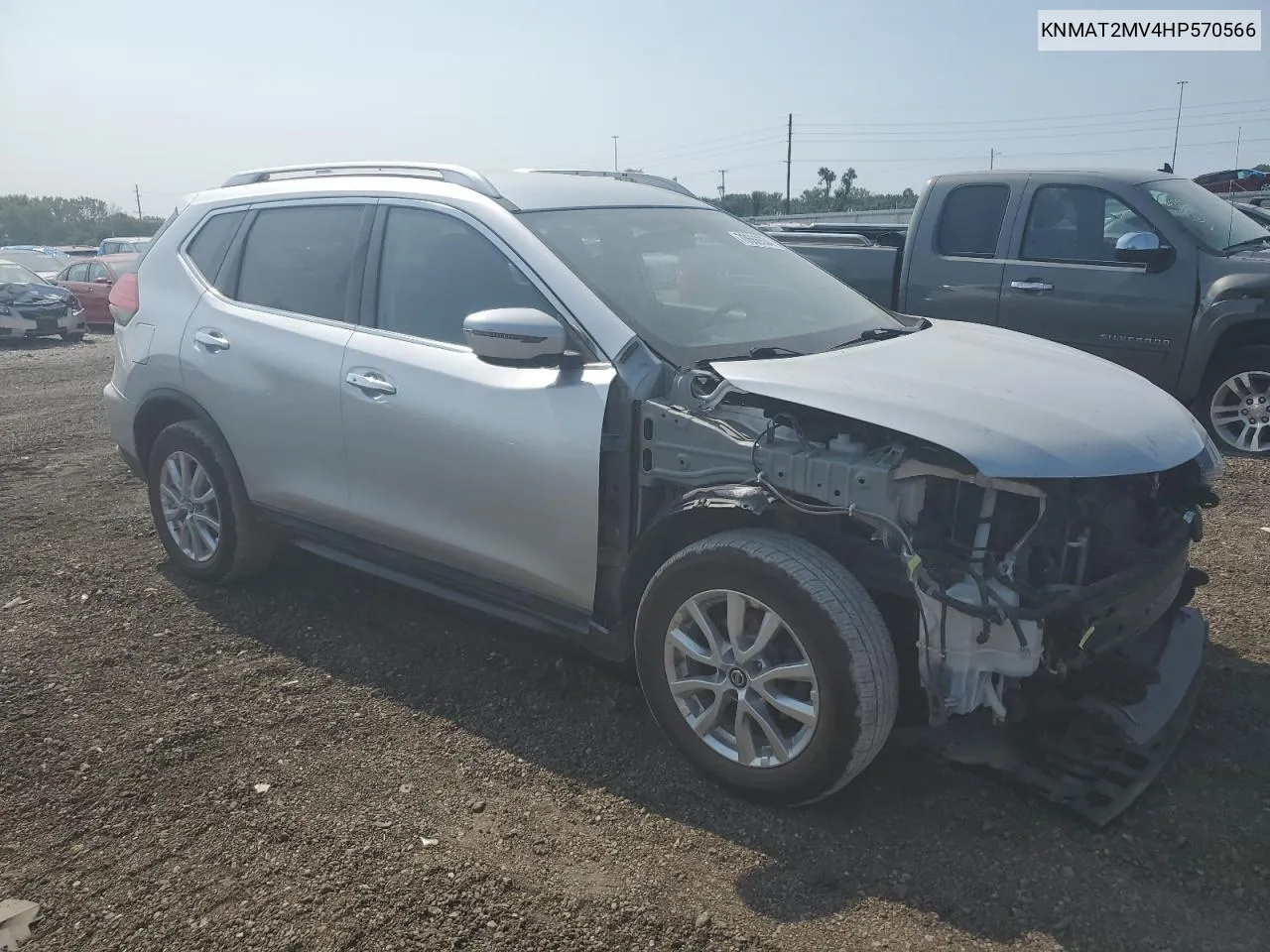 2017 Nissan Rogue S VIN: KNMAT2MV4HP570566 Lot: 70666534