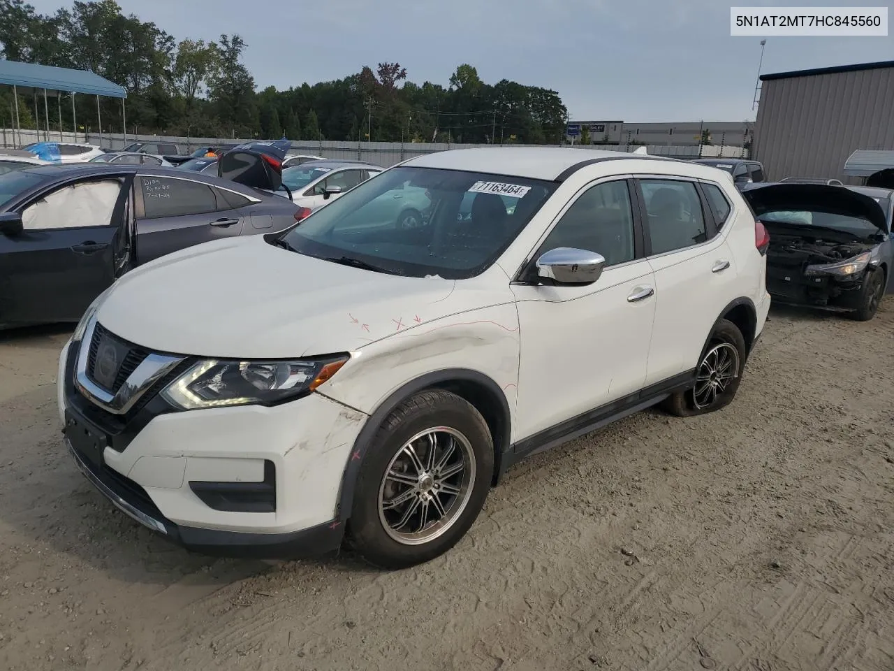 2017 Nissan Rogue S VIN: 5N1AT2MT7HC845560 Lot: 71163464