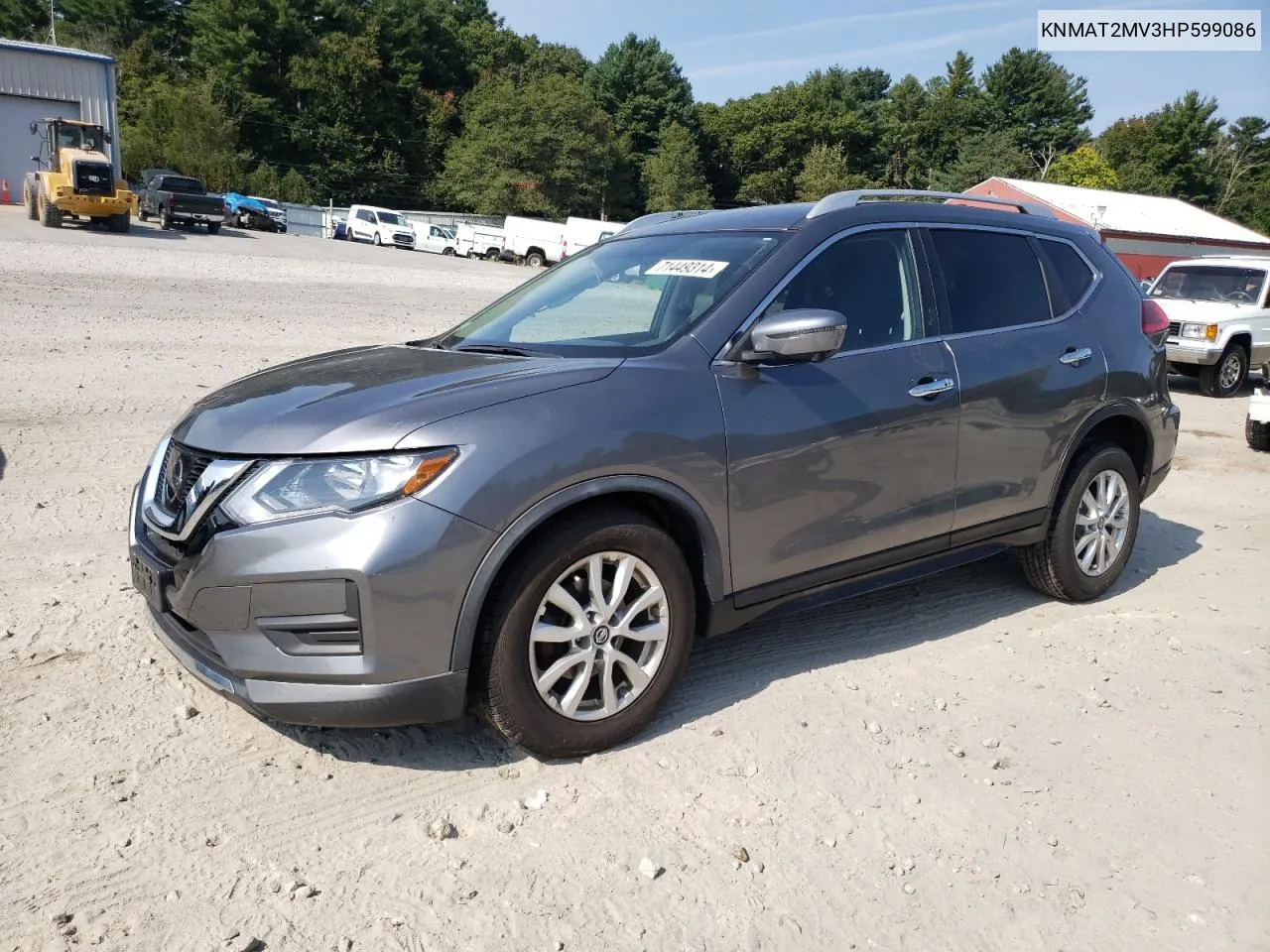 2017 Nissan Rogue S VIN: KNMAT2MV3HP599086 Lot: 71449314