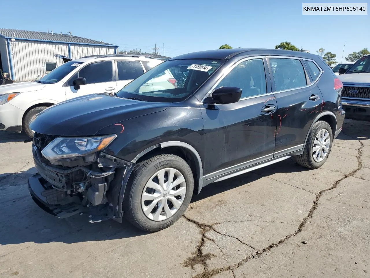 2017 Nissan Rogue S VIN: KNMAT2MT6HP605140 Lot: 71489034