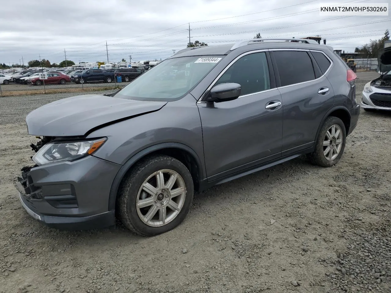 2017 Nissan Rogue S VIN: KNMAT2MV0HP530260 Lot: 71589344