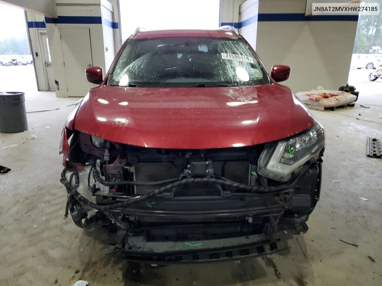 2017 Nissan Rogue S VIN: JN8AT2MVXHW274185 Lot: 71599414