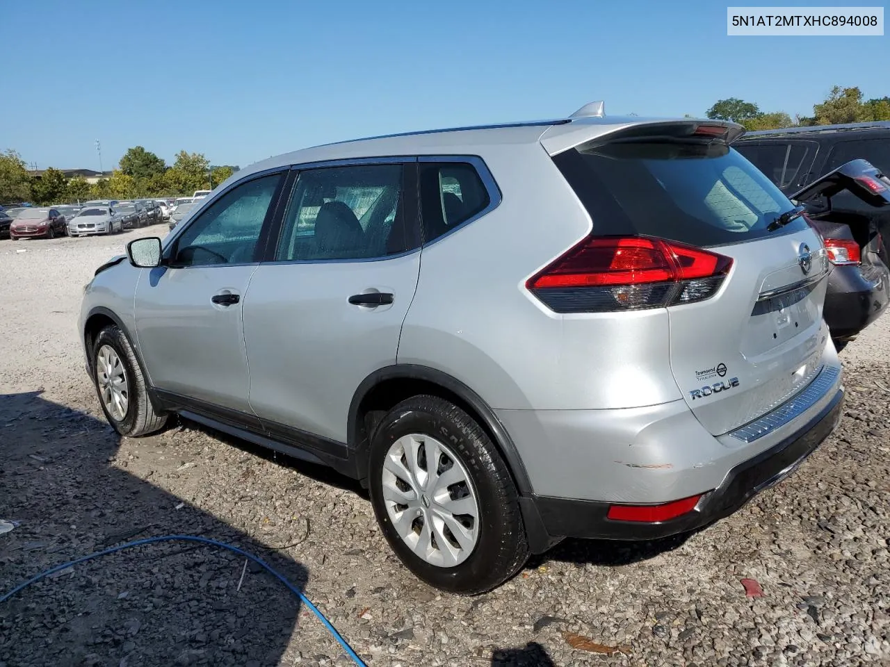 2017 Nissan Rogue S VIN: 5N1AT2MTXHC894008 Lot: 71636964