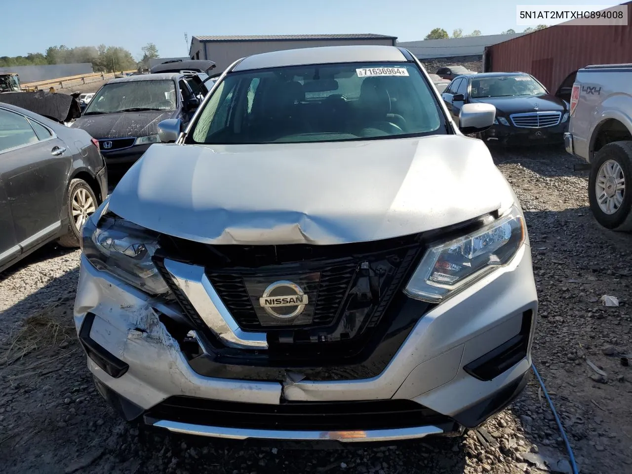 2017 Nissan Rogue S VIN: 5N1AT2MTXHC894008 Lot: 71636964