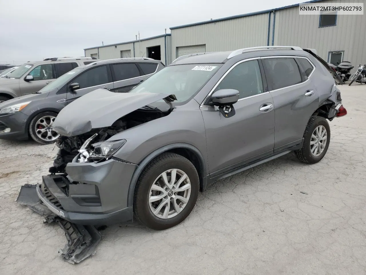 2017 Nissan Rogue S VIN: KNMAT2MT3HP602793 Lot: 71771124