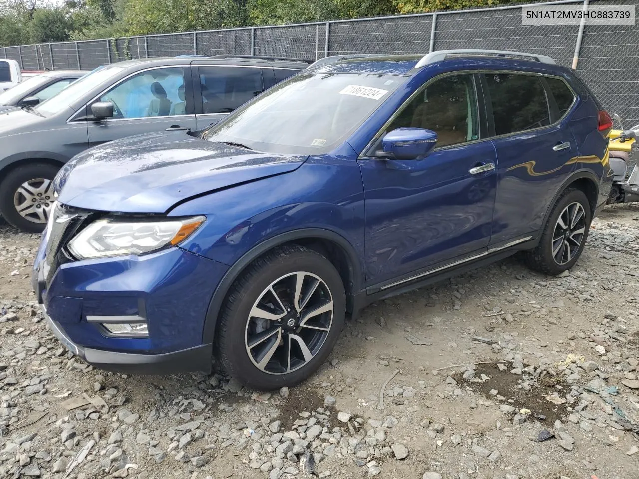 2017 Nissan Rogue Sv VIN: 5N1AT2MV3HC883739 Lot: 71861224