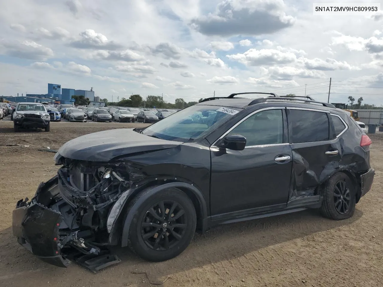 2017 Nissan Rogue Sv VIN: 5N1AT2MV9HC809953 Lot: 71994394