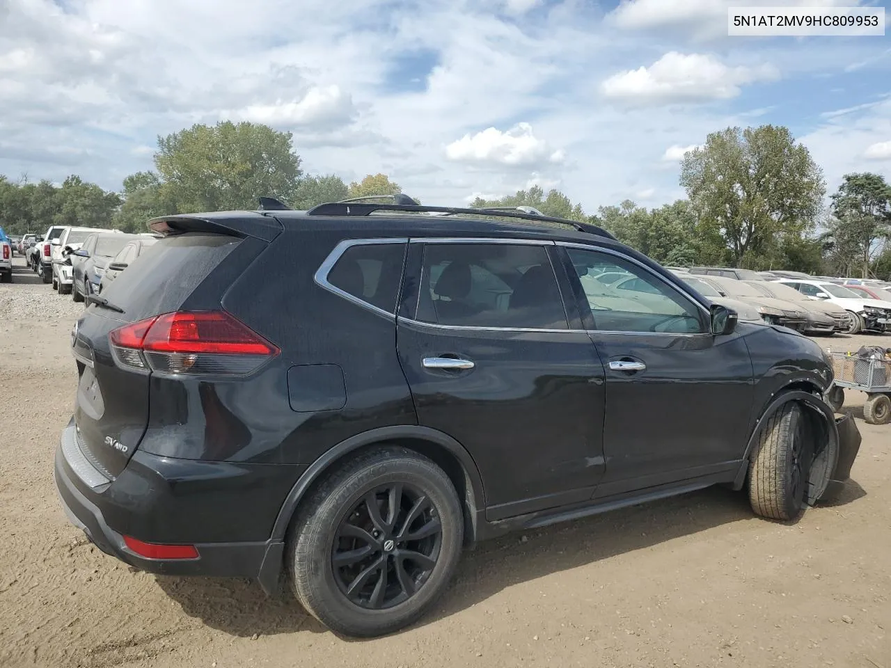 2017 Nissan Rogue Sv VIN: 5N1AT2MV9HC809953 Lot: 71994394