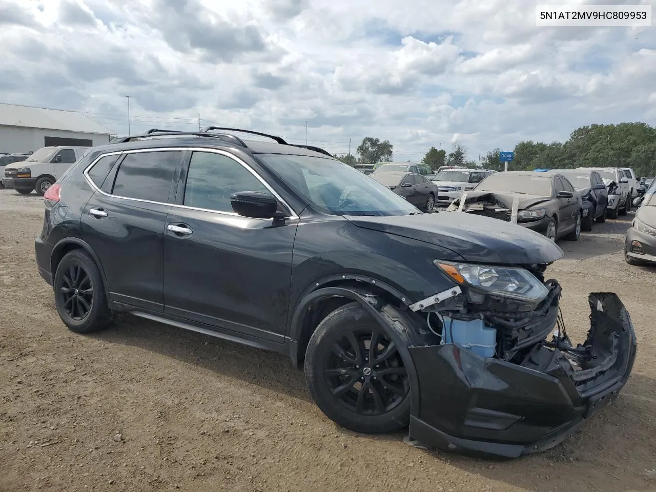 2017 Nissan Rogue Sv VIN: 5N1AT2MV9HC809953 Lot: 71994394