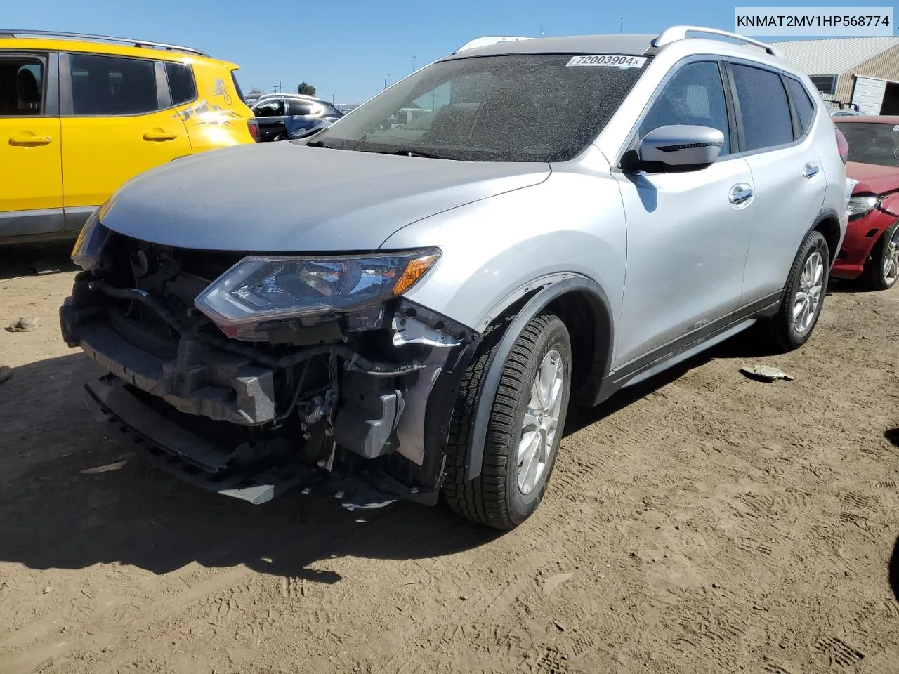 2017 Nissan Rogue S VIN: KNMAT2MV1HP568774 Lot: 72003904