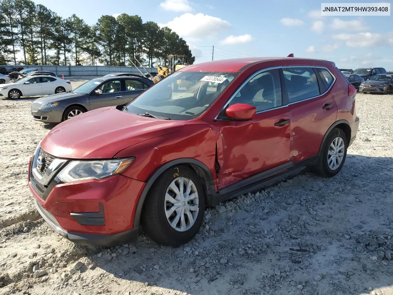 2017 Nissan Rogue S VIN: JN8AT2MT9HW393408 Lot: 72078544