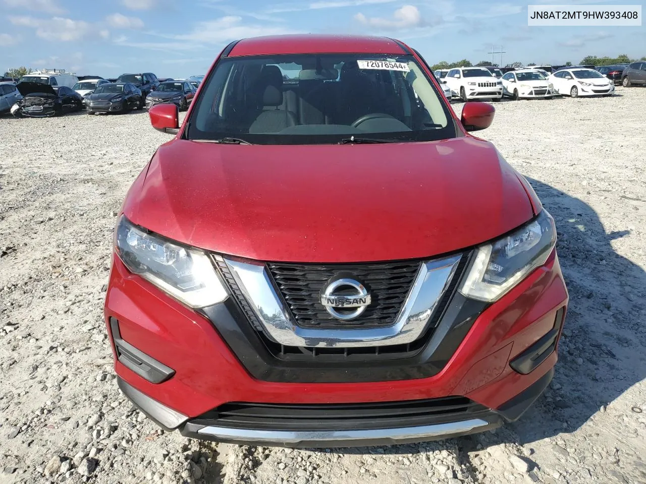 2017 Nissan Rogue S VIN: JN8AT2MT9HW393408 Lot: 72078544