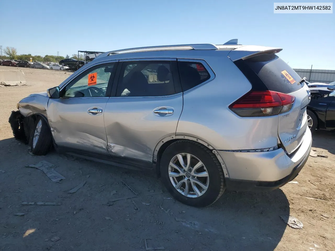 2017 Nissan Rogue S VIN: JN8AT2MT9HW142582 Lot: 72083364