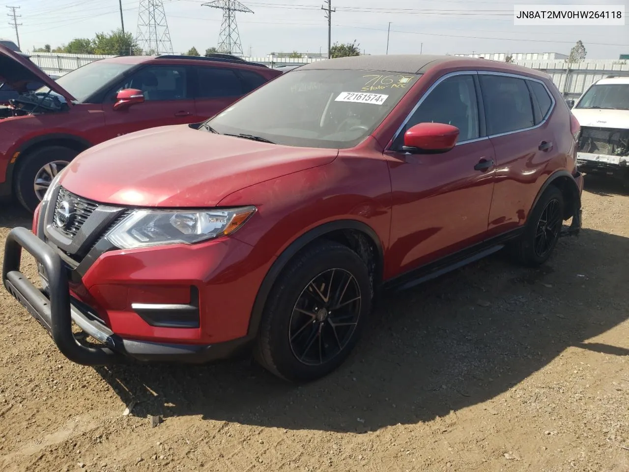 2017 Nissan Rogue S VIN: JN8AT2MV0HW264118 Lot: 72161574