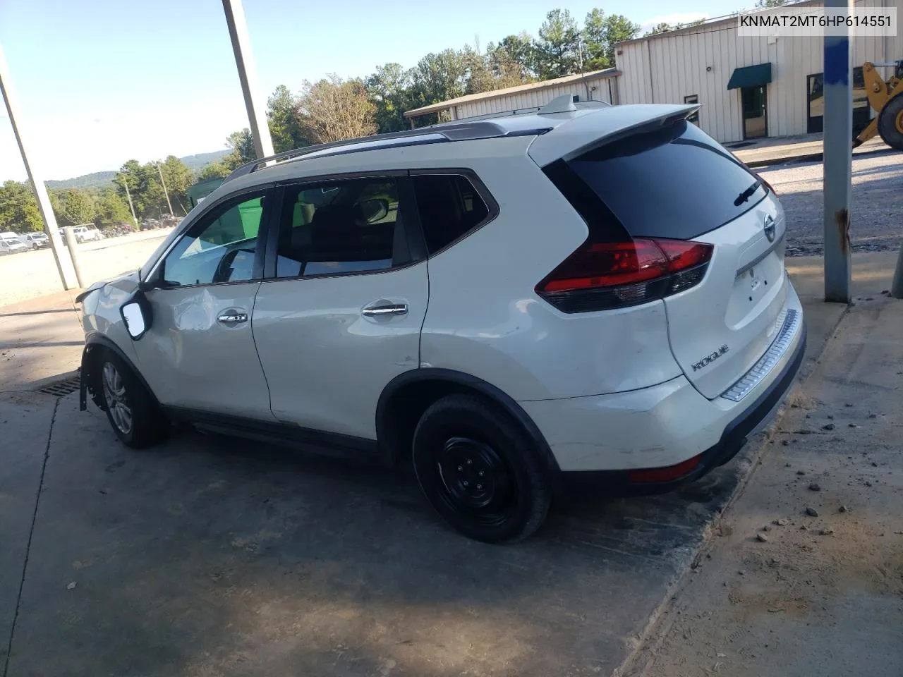 2017 Nissan Rogue S VIN: KNMAT2MT6HP614551 Lot: 72164944