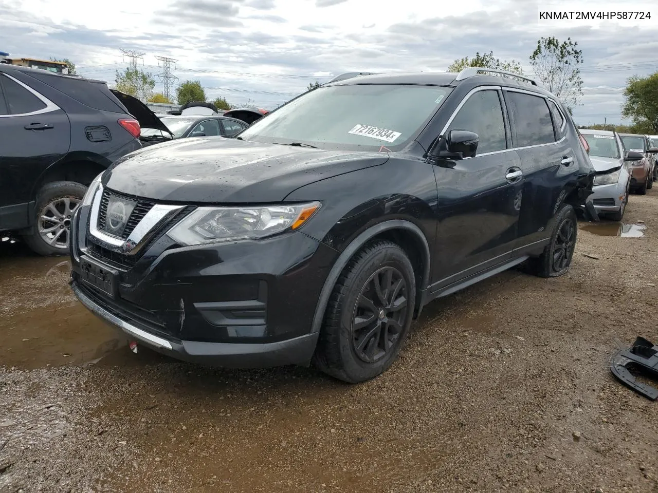 2017 Nissan Rogue S VIN: KNMAT2MV4HP587724 Lot: 72167934