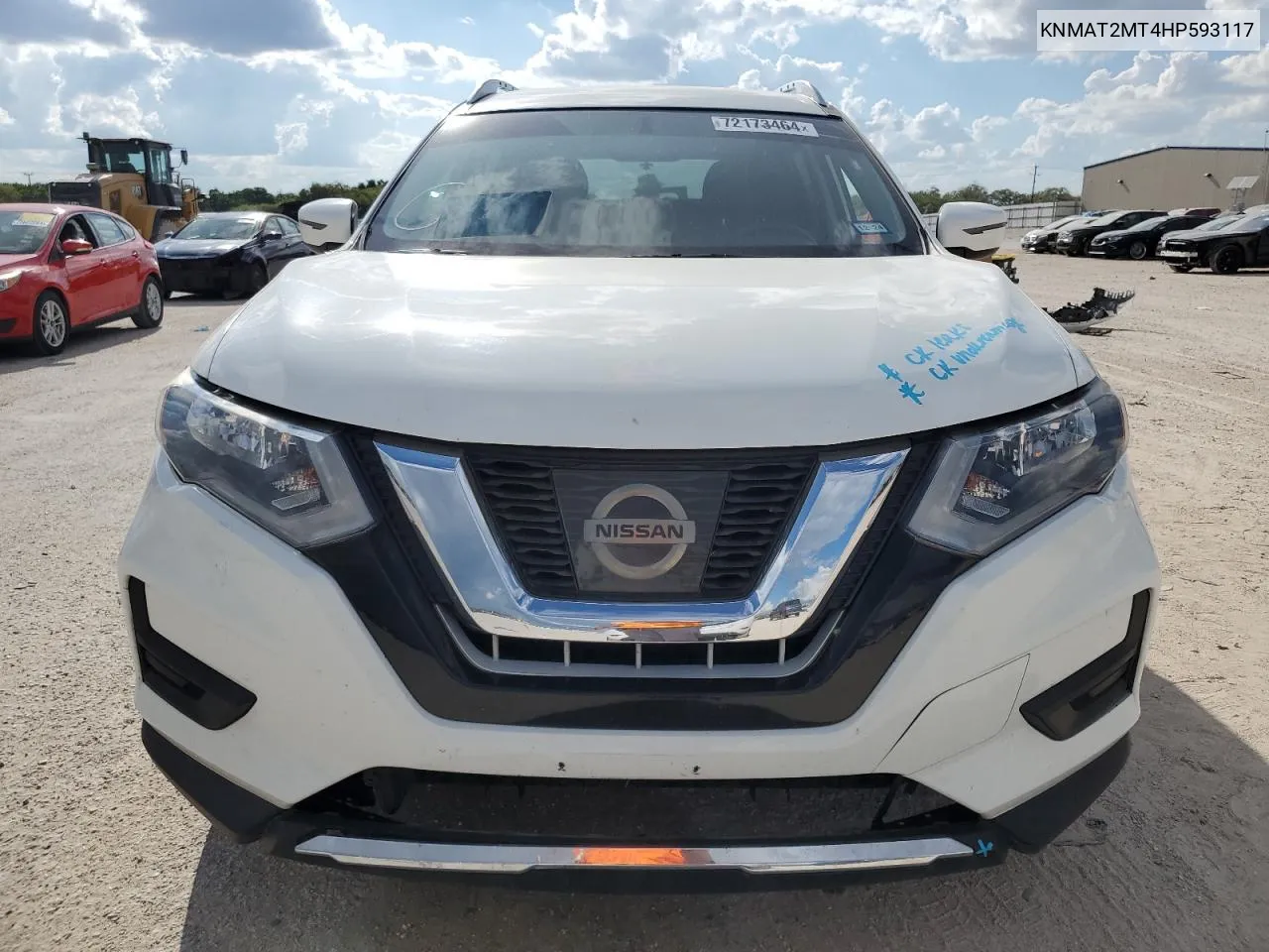 2017 Nissan Rogue S VIN: KNMAT2MT4HP593117 Lot: 72173464