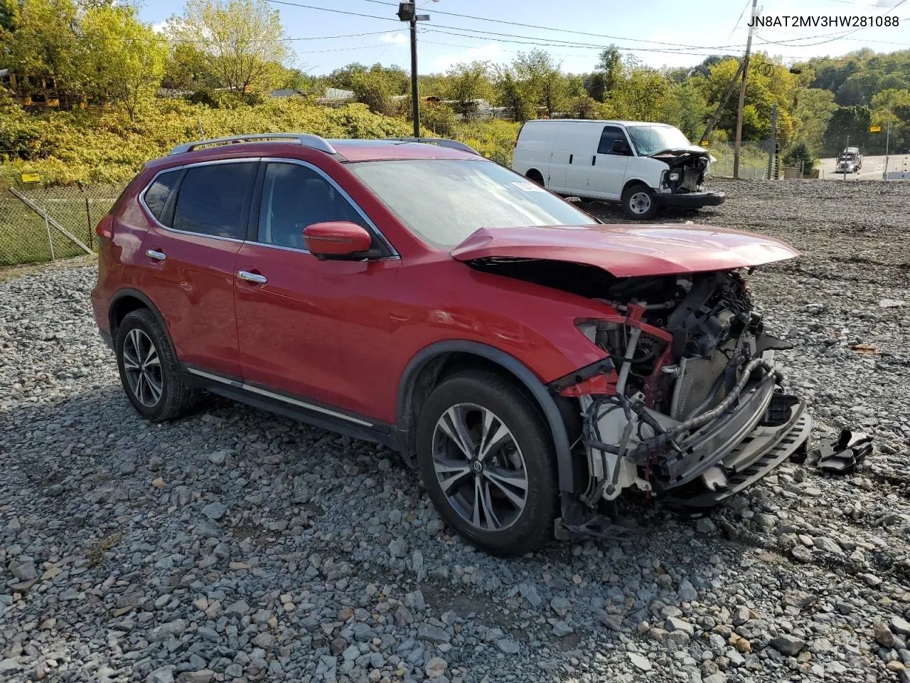 2017 Nissan Rogue S VIN: JN8AT2MV3HW281088 Lot: 72227664