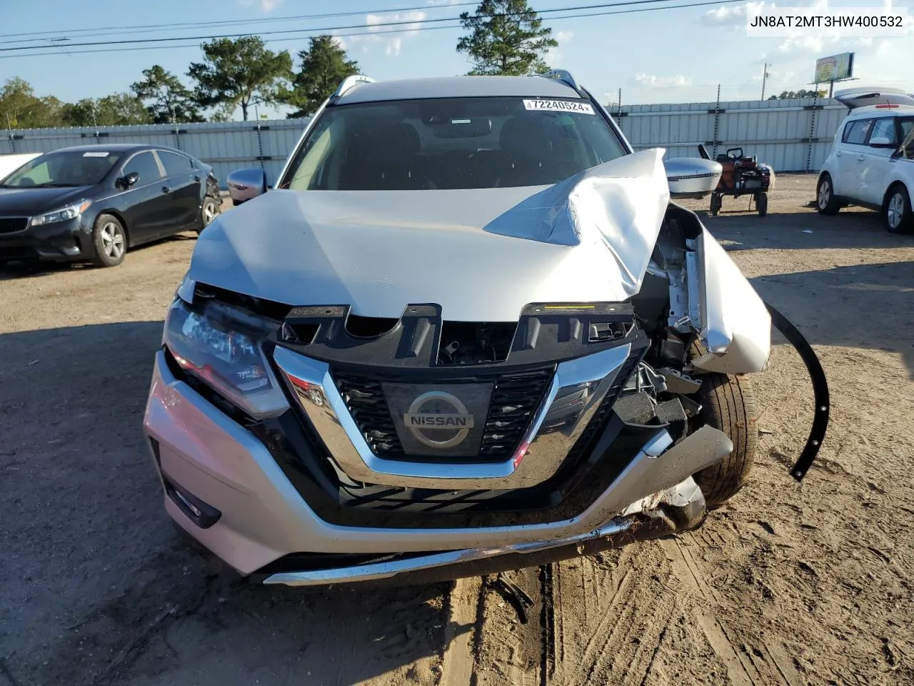 2017 Nissan Rogue S VIN: JN8AT2MT3HW400532 Lot: 72240524