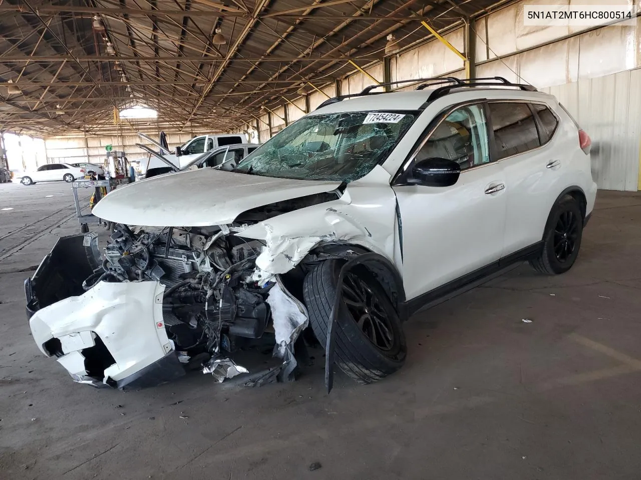 2017 Nissan Rogue S VIN: 5N1AT2MT6HC800514 Lot: 72454224