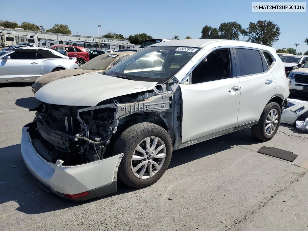 2017 Nissan Rogue S VIN: KNMAT2MT2HP564019 Lot: 72455974