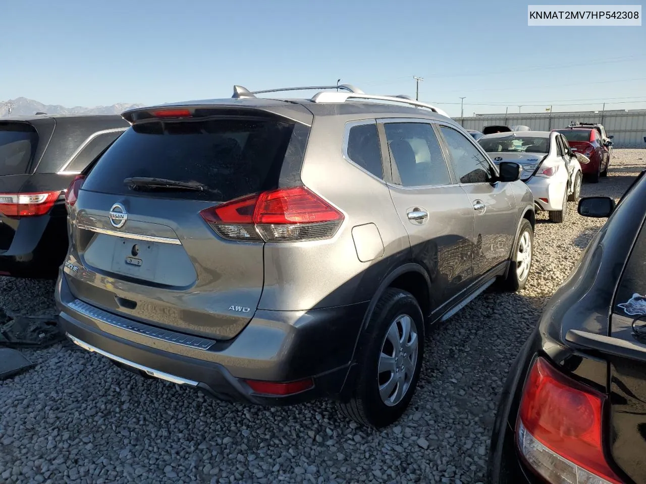 2017 Nissan Rogue S VIN: KNMAT2MV7HP542308 Lot: 72589524