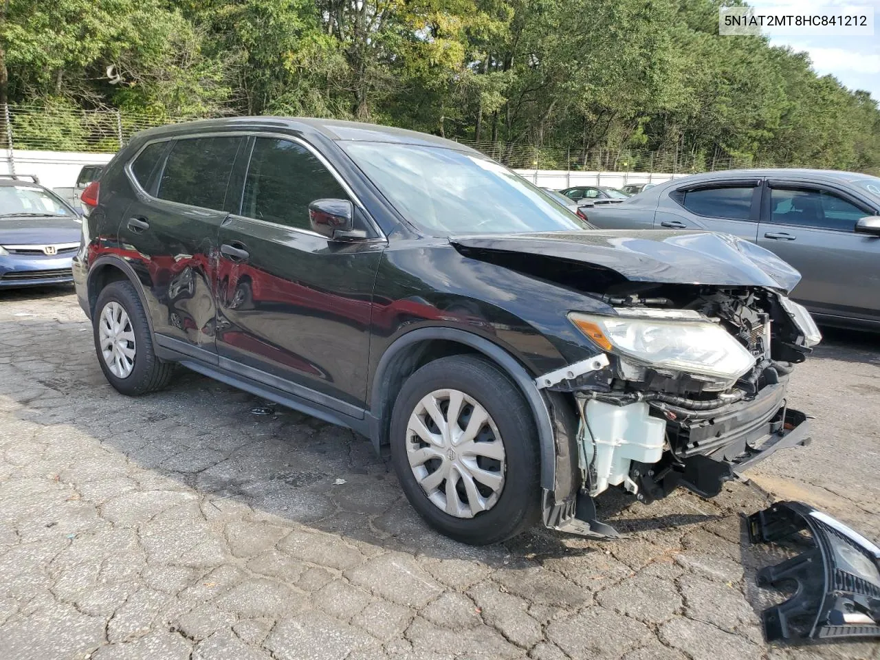 2017 Nissan Rogue S VIN: 5N1AT2MT8HC841212 Lot: 72597124