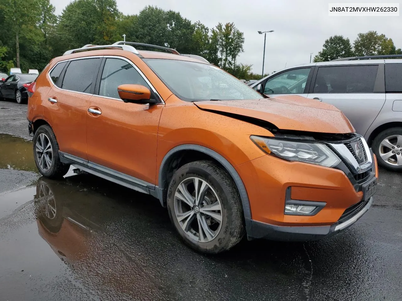 2017 Nissan Rogue S VIN: JN8AT2MVXHW262330 Lot: 72708144