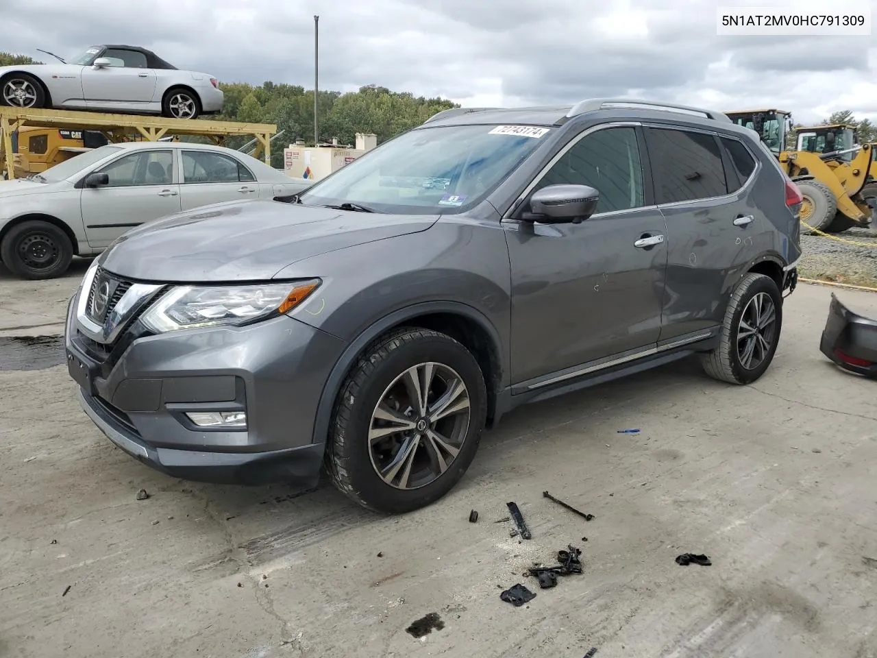 2017 Nissan Rogue Sv VIN: 5N1AT2MV0HC791309 Lot: 72743174