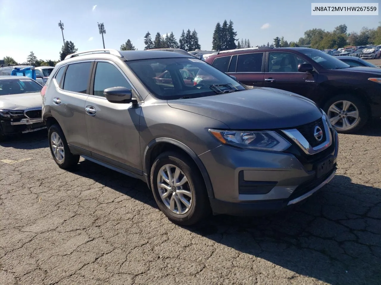 2017 Nissan Rogue S VIN: JN8AT2MV1HW267559 Lot: 72812284