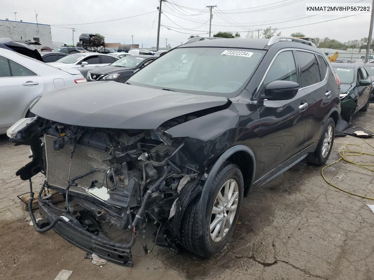 2017 Nissan Rogue S VIN: KNMAT2MV8HP567282 Lot: 73322234