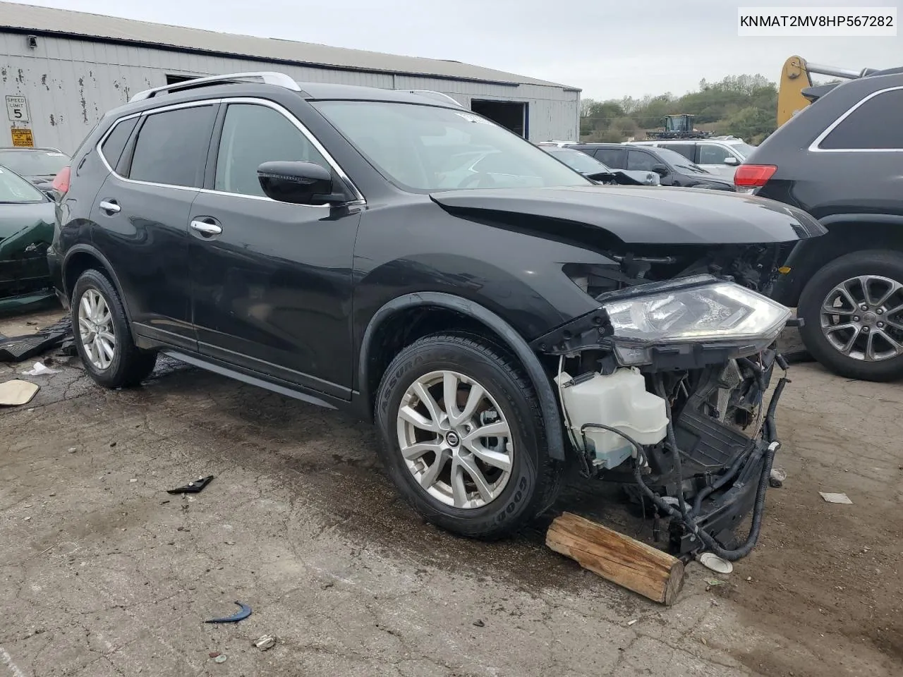 2017 Nissan Rogue S VIN: KNMAT2MV8HP567282 Lot: 73322234