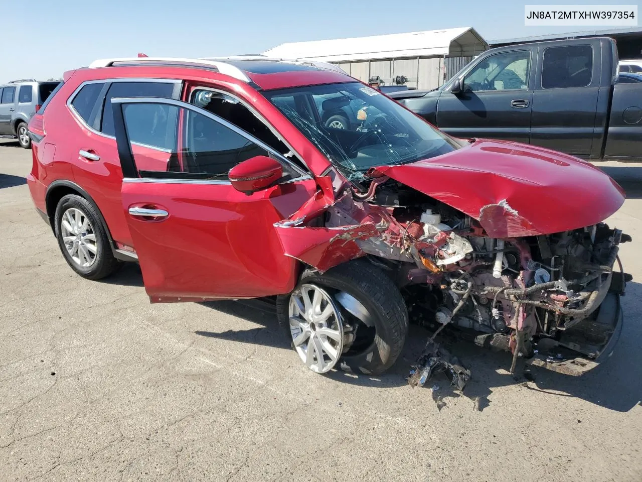 2017 Nissan Rogue S VIN: JN8AT2MTXHW397354 Lot: 73348794