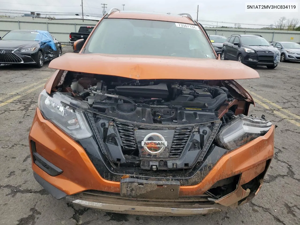 5N1AT2MV3HC834119 2017 Nissan Rogue Sv