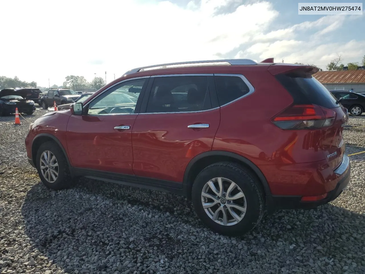 JN8AT2MV0HW275474 2017 Nissan Rogue S