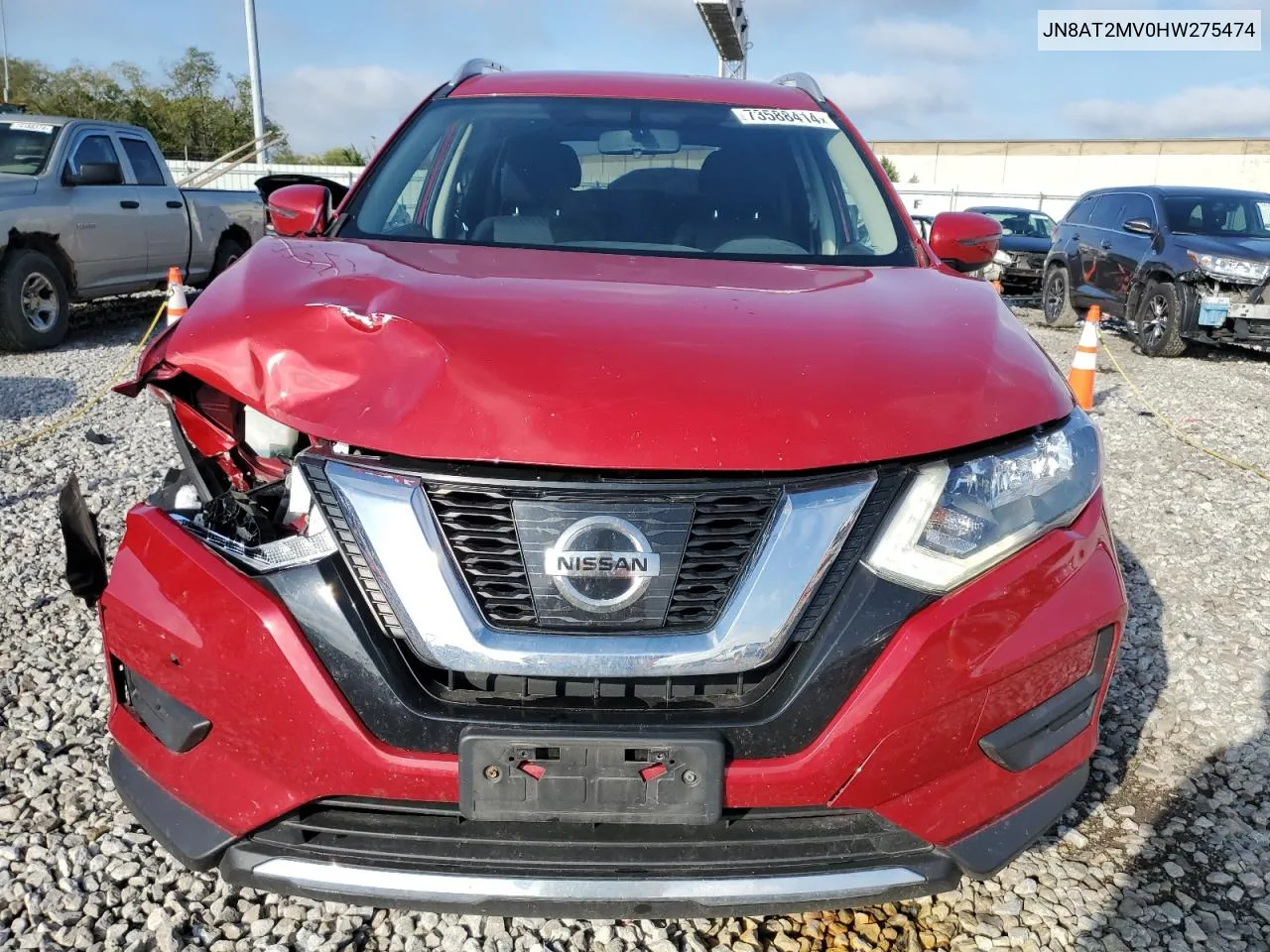 JN8AT2MV0HW275474 2017 Nissan Rogue S