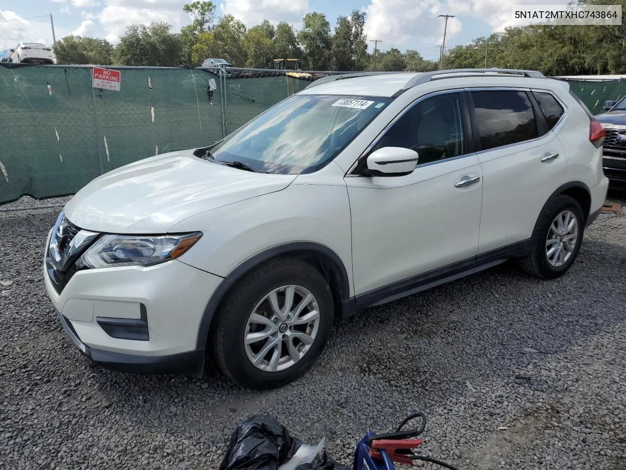 2017 Nissan Rogue S VIN: 5N1AT2MTXHC743864 Lot: 73857114