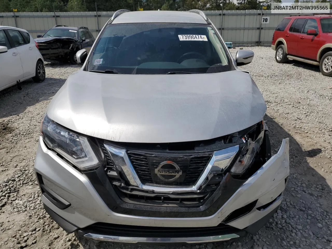 2017 Nissan Rogue Sv VIN: JN8AT2MT2HW395565 Lot: 73990474