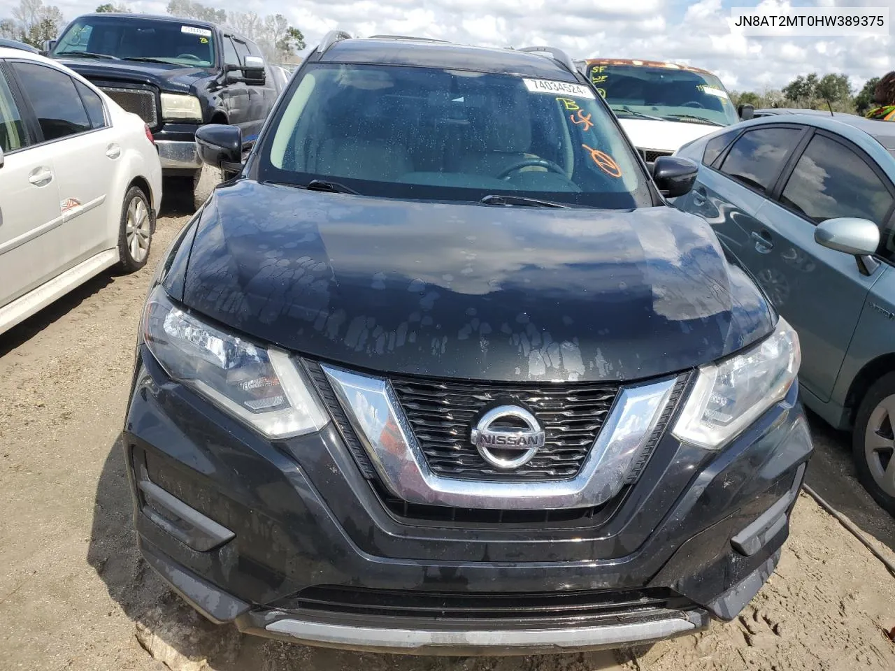 2017 Nissan Rogue S VIN: JN8AT2MT0HW389375 Lot: 74034524