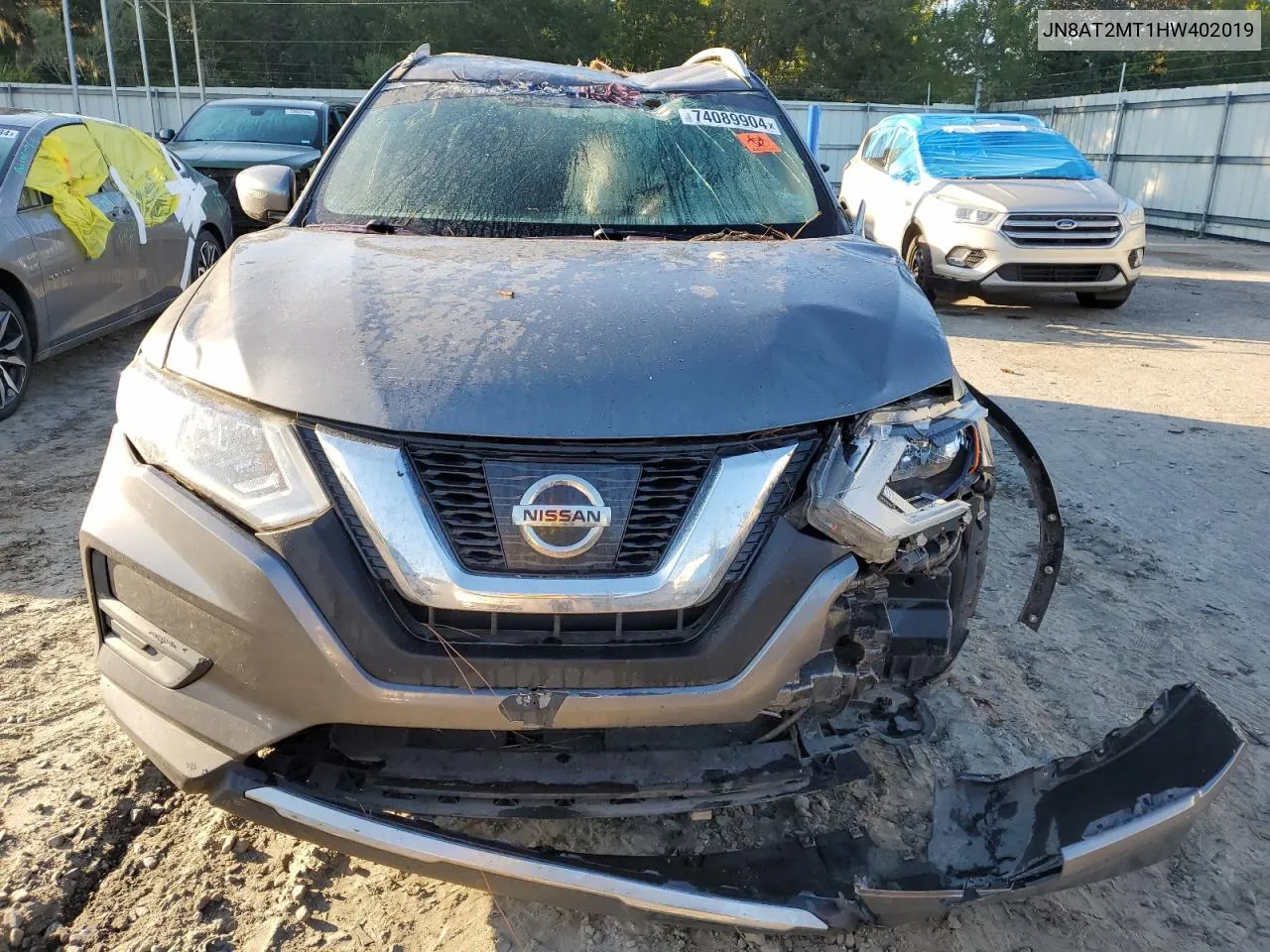 2017 Nissan Rogue S VIN: JN8AT2MT1HW402019 Lot: 74089904